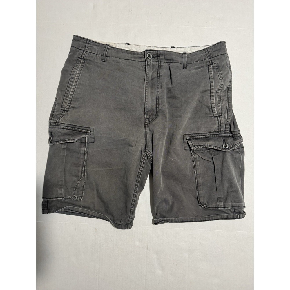 Levi‎ Strauss & Co Grey Flat Front Cargo Shorts, Men's 34 #1158